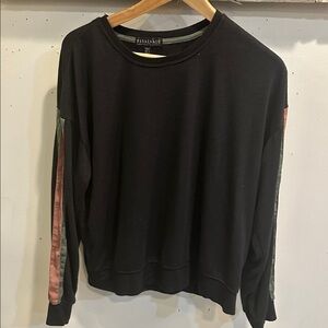 Pistola Black Top with Multicolor Sleeve Accents
